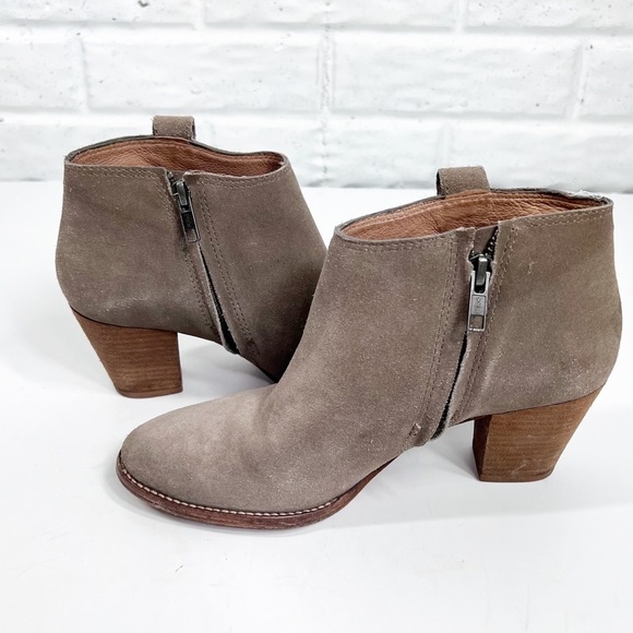 MADEWELL The Regan Boot Tan Suede Block Heel - Picture 2 of 8